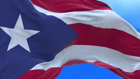 seamless loop of puerto rico flag.