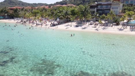 drone footage of the beautiful roatan island, honduras