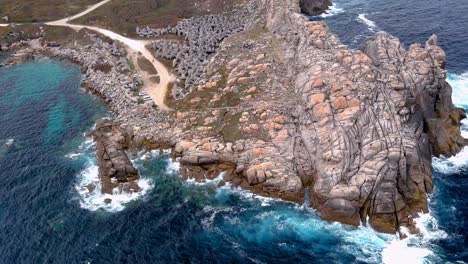 known as paper cliffs, in the area of morás, xove, lugo, galicia, spain