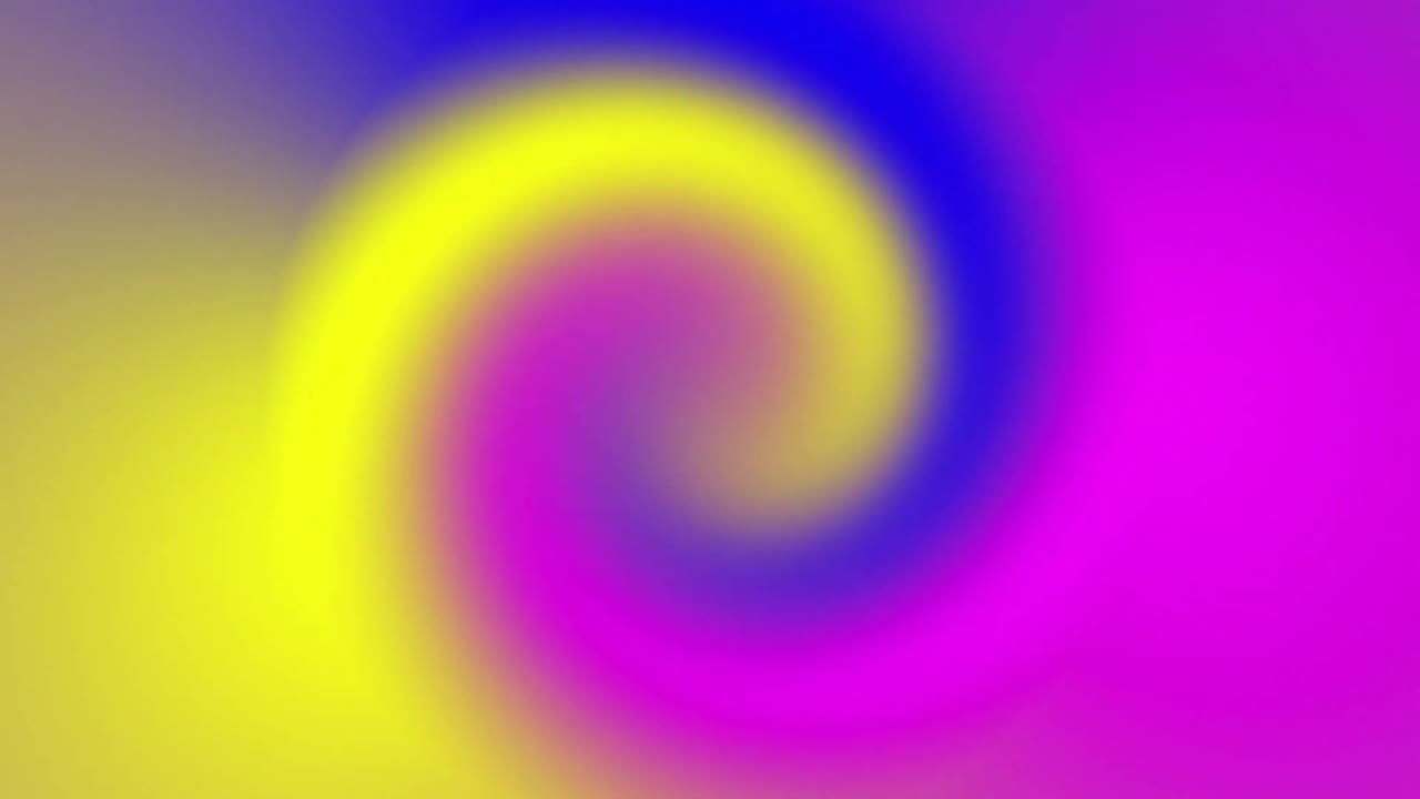 Animation of colourful circles moving on black background