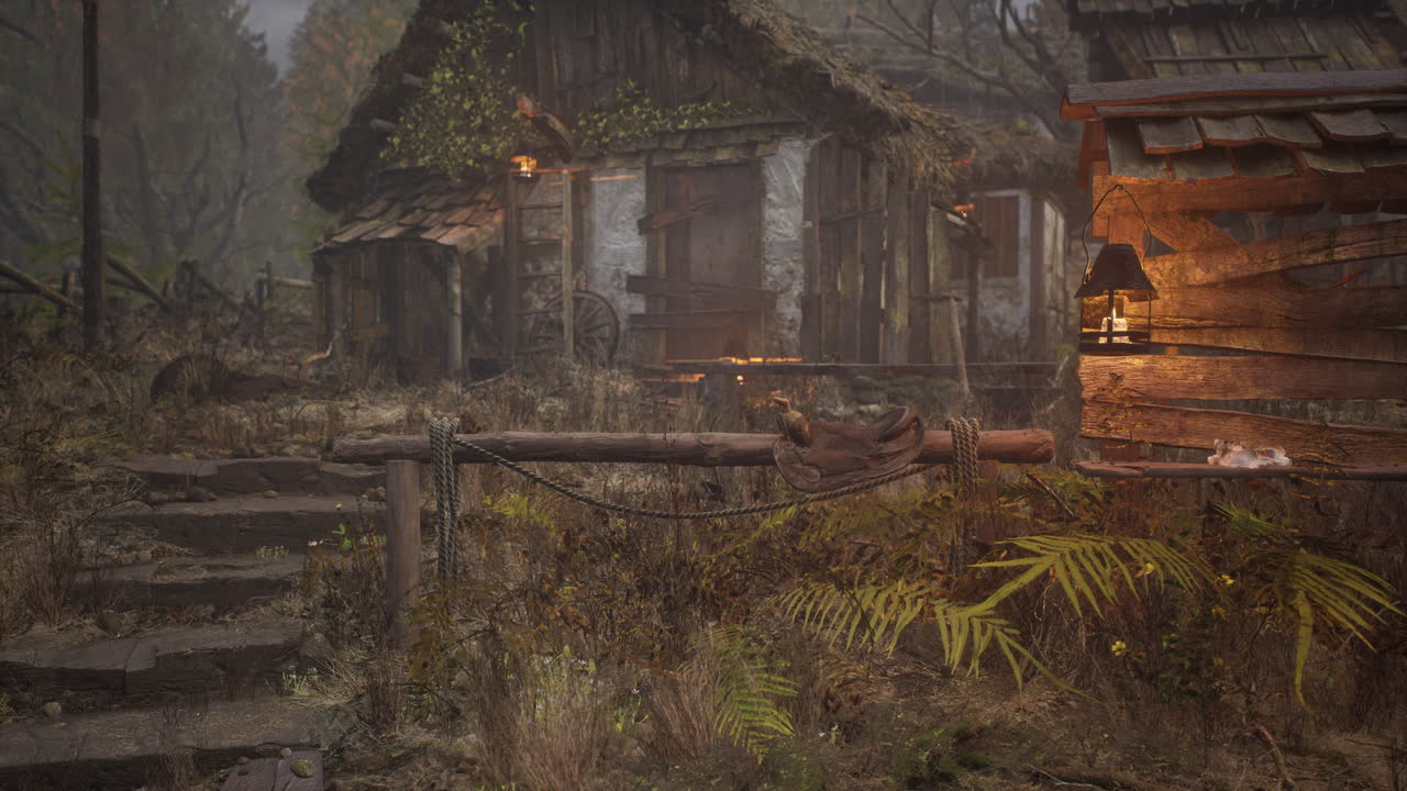 vieja casa de madera rural abandonada en una aldea rusa en verano
