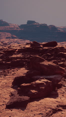 a desolate landscape on the surface of mars