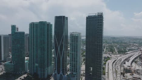 vista aérea del centro de miami