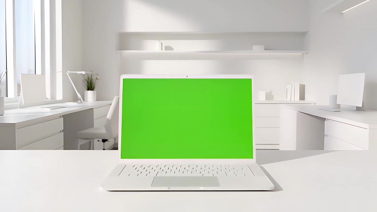 Laptop Green Screen Mockup Video 4K