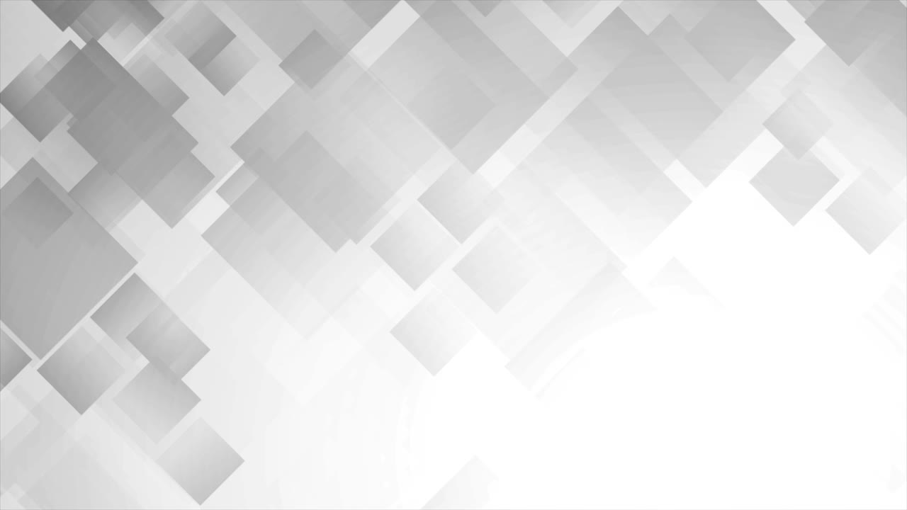 tecnología gris animación de video abstracto con cuadrados