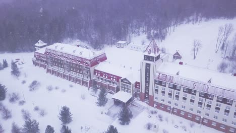 snowy mountain resort hotel