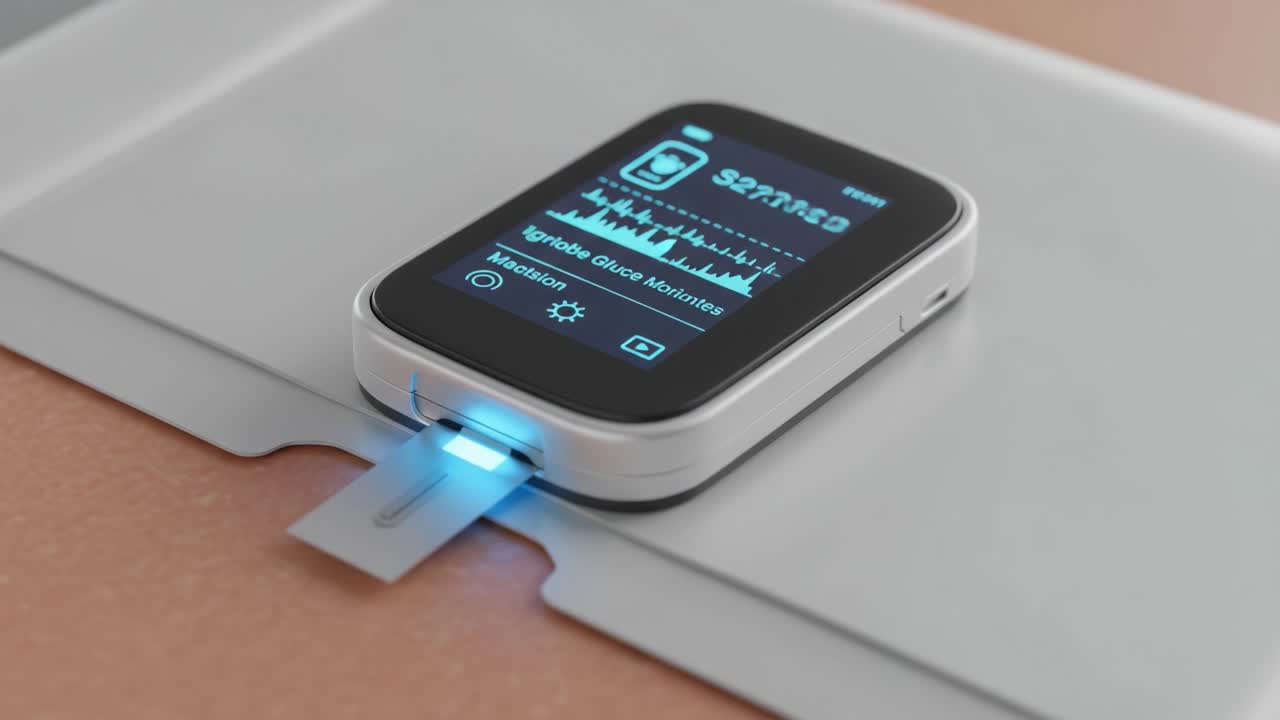 A Close-Up of a Medical Device Displaying Data with a Sensor Connected, Showcasing Health Monitoring Technology in Action
