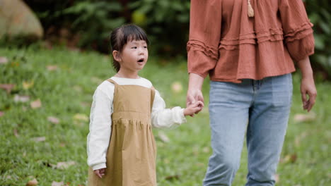 woman and child in the park