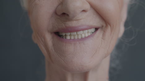 smiling elderly woman close-up