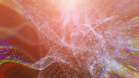 abstract achtergrond 3d rendering. chaotische deeltjes met willekeurige grootte