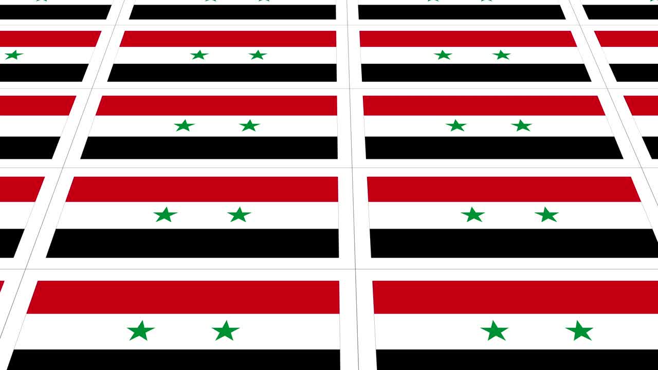 시리아 국기를 은 포스트카드
