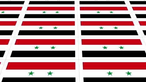 postales con la bandera nacional de siria en el bucle