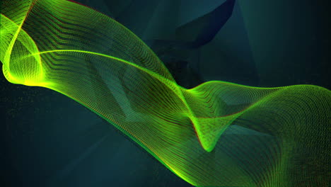 animación de formas verdes sobre un fondo negro