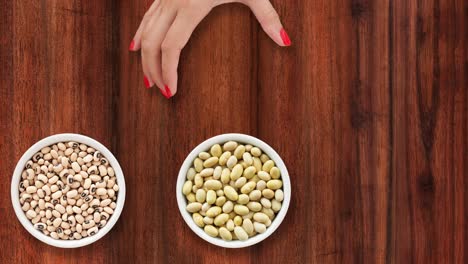 offering bowls with beans