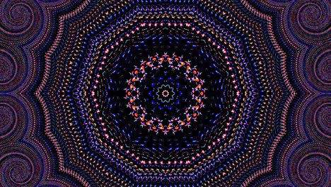 hermoso caleidoscopio abstracto que brilla, una luz radiante que regula los movimientos sutiles