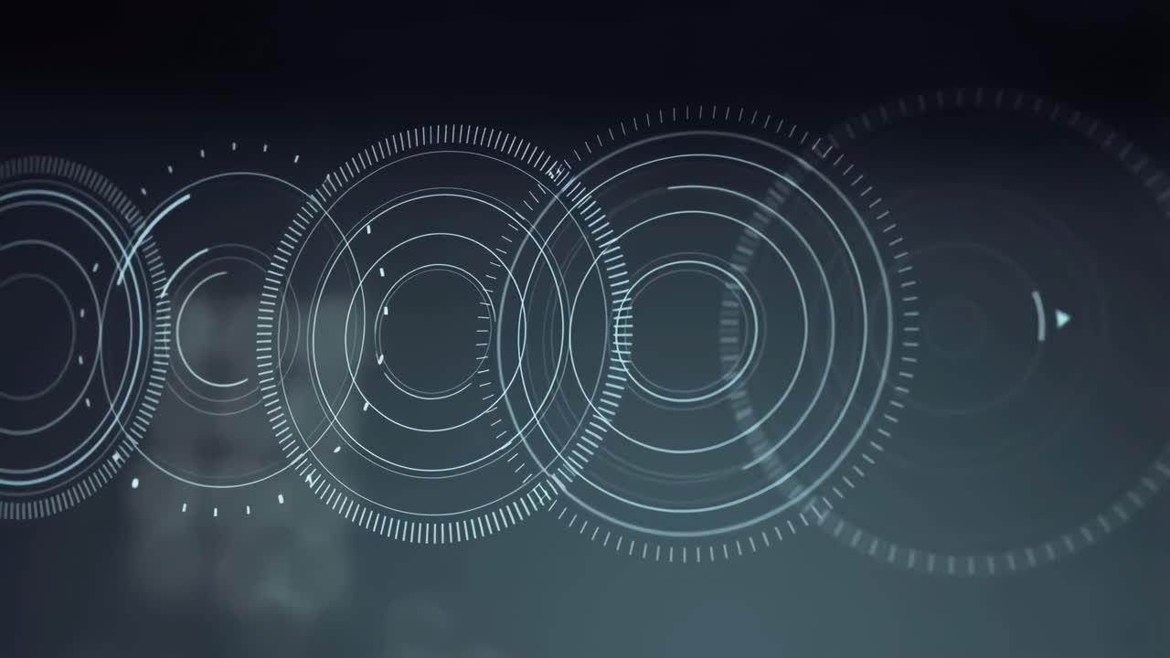 Futuristic Digital HUD Interface Circles Background