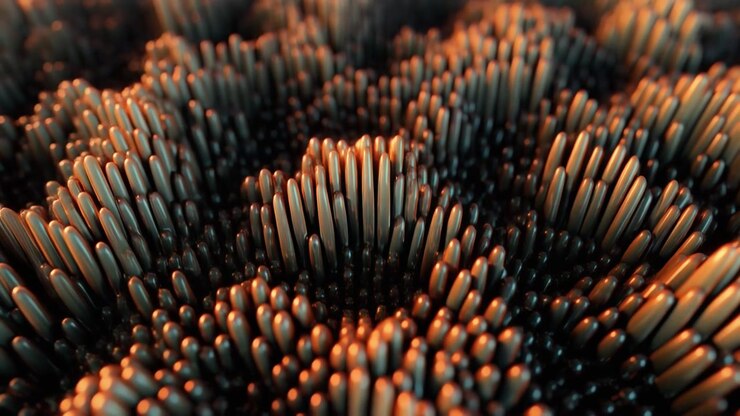 Abstract 3D Animation of Oscillating Metallic Rods