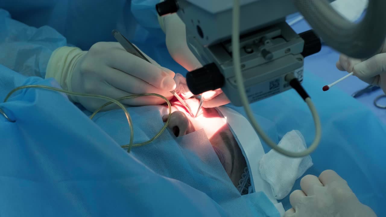 operación de cirugía plástica de blefaroplastia, centrada en el rejuvenecimiento y la modificación de la región del ojo.