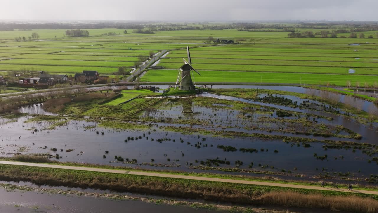 역사적인 풍차 boezemmolen nr