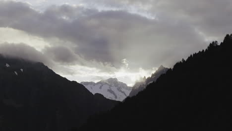 mountain landscape with cloudy sky