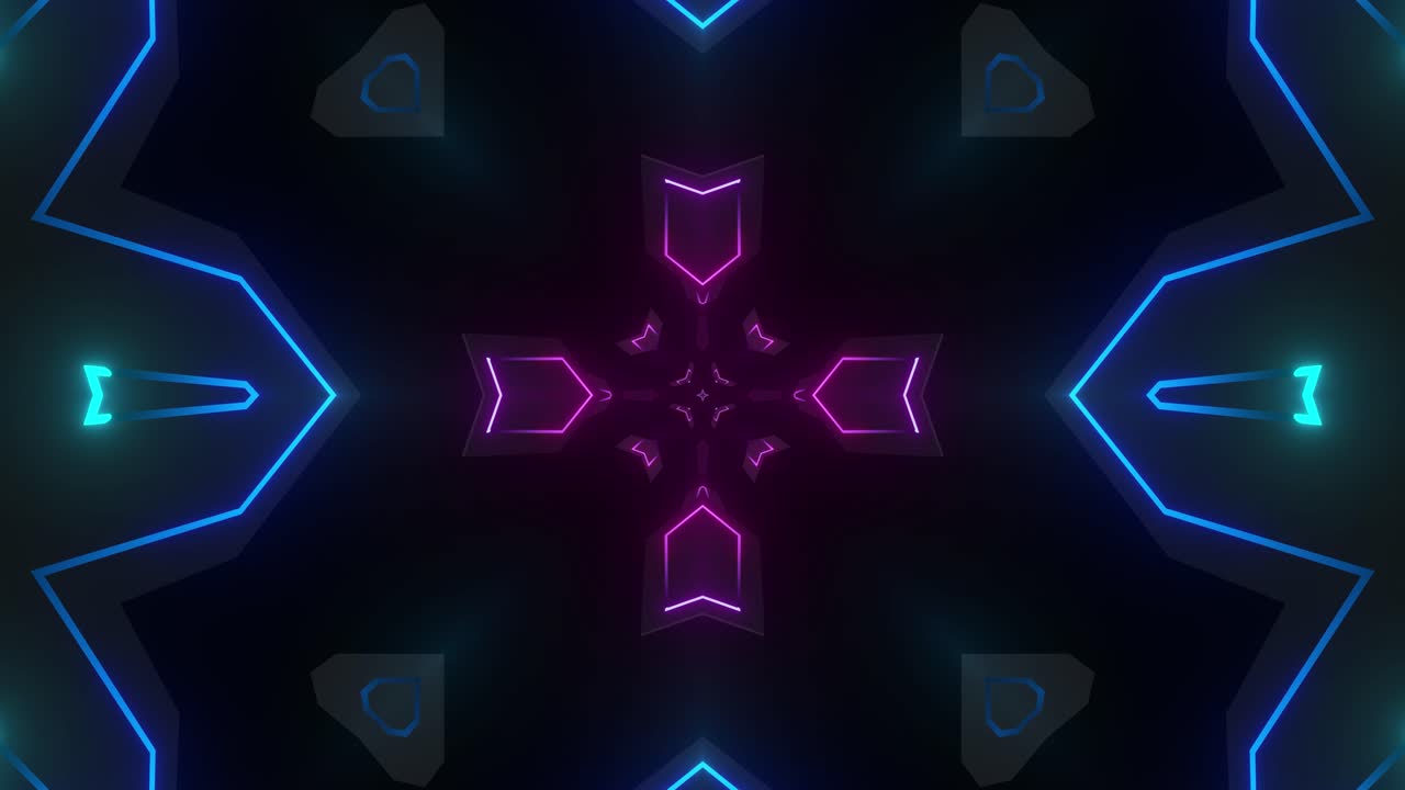 Disegno geometrico al neon