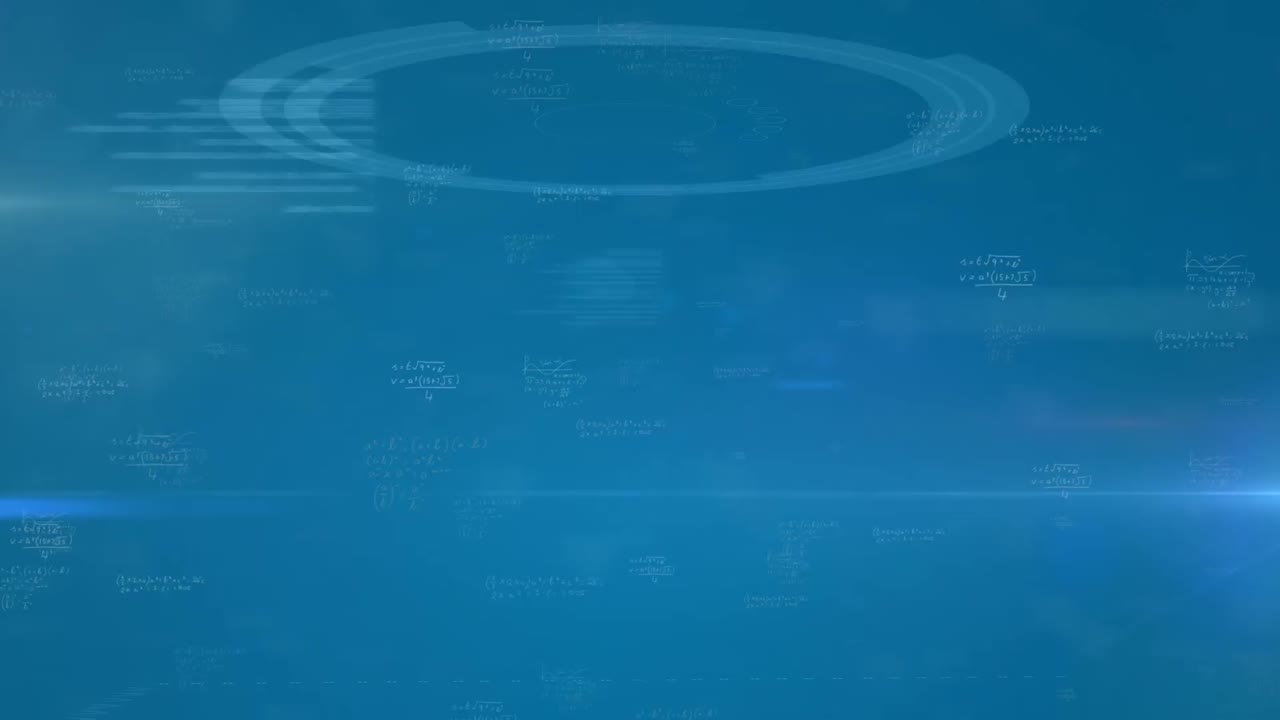 파란색 배경에 있는 분자, dna 및 과학 데이터의 애니메이션