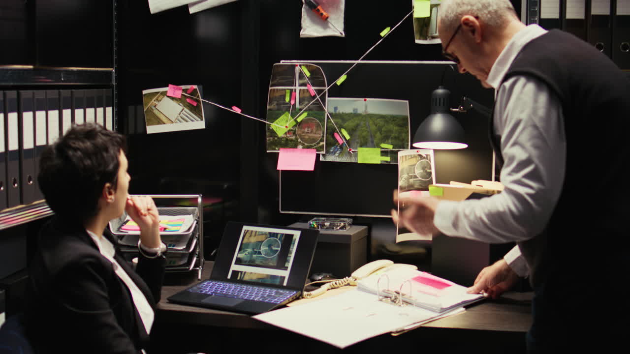 Detectives working on a case