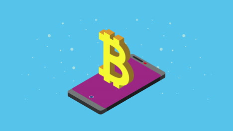 bitcoin crypto currency tech animation