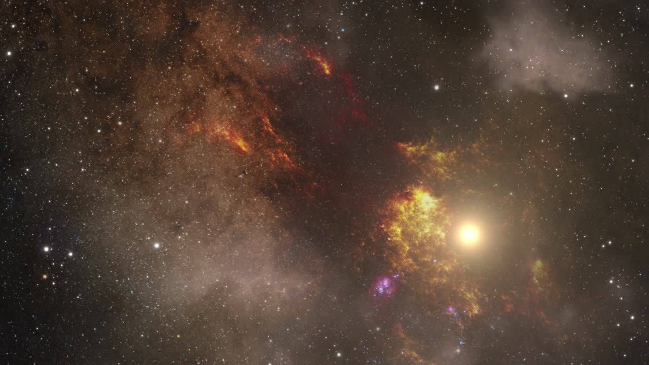 Stort univers, nebula midt i rummet