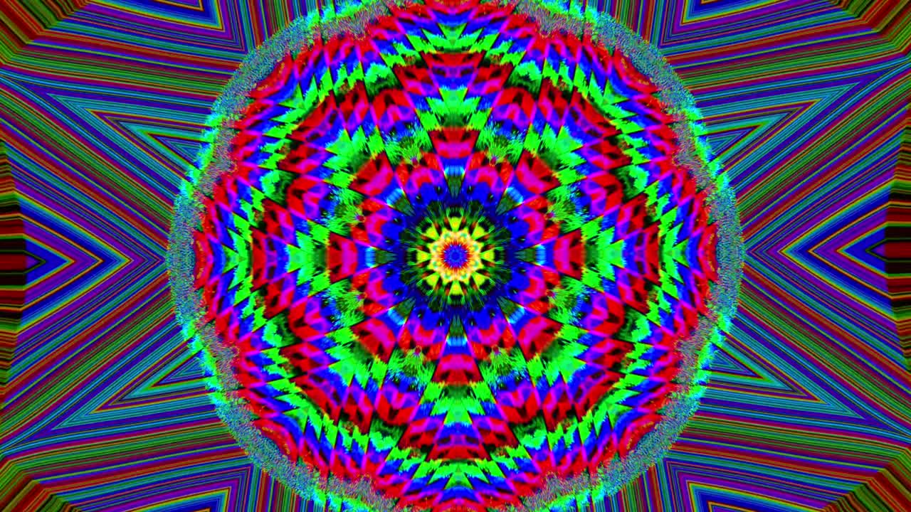 imitación de glitch hipnotizante fuga de luz fondo brillante. animación en bucle