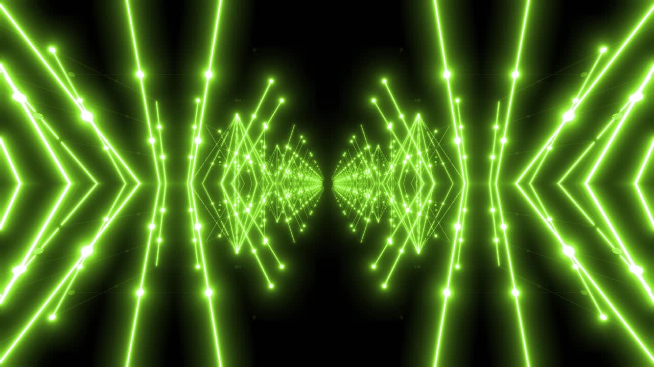 Neon Green Light Tunnel