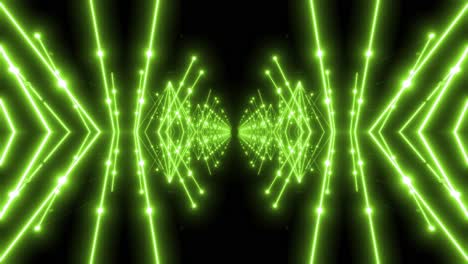 neon green light tunnel