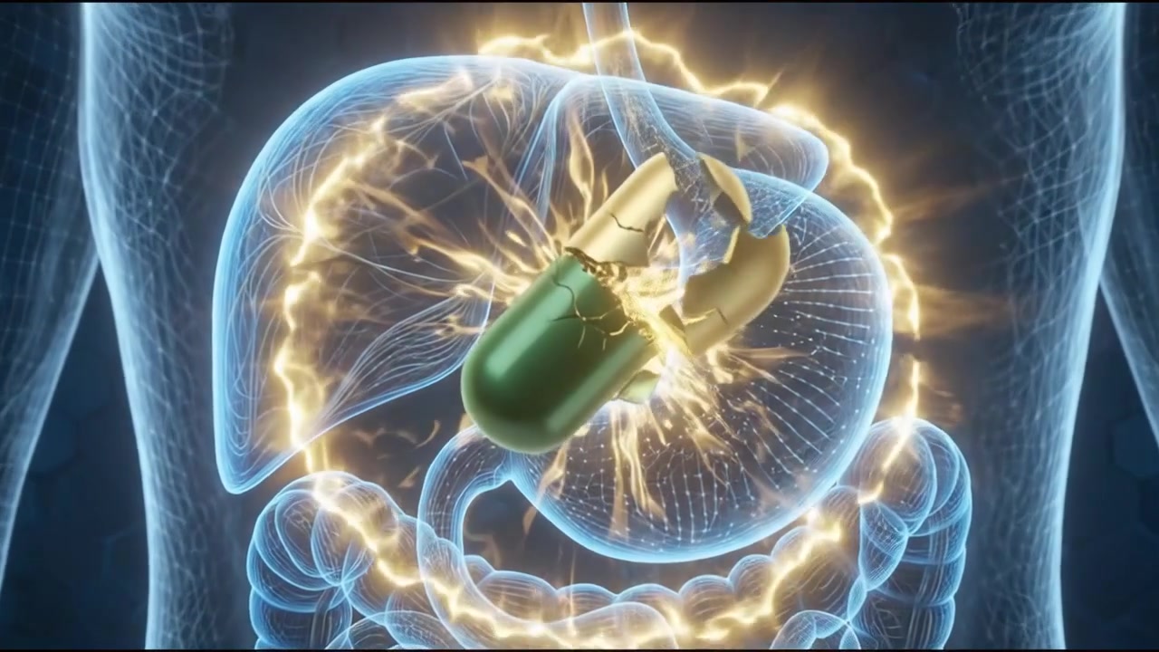 Futuristic Blue Holographic Render of Gallbladder and Liver