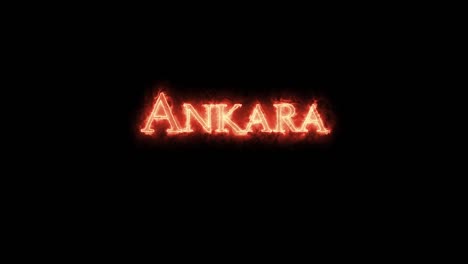 ankara written with fire. loop