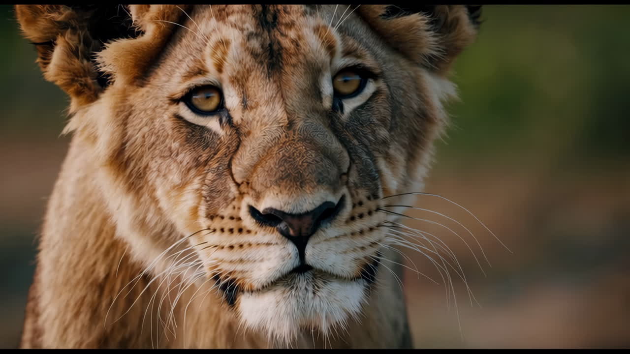 un cachorro de león entre las ovejas