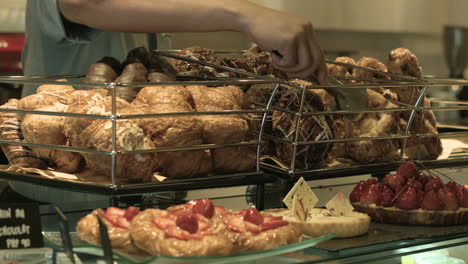 refilling pantry with various bread