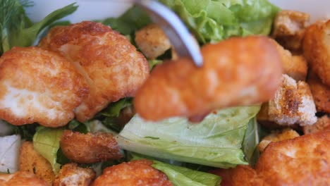 crispy fried cheese salad