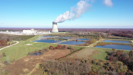 4k drone of power plant