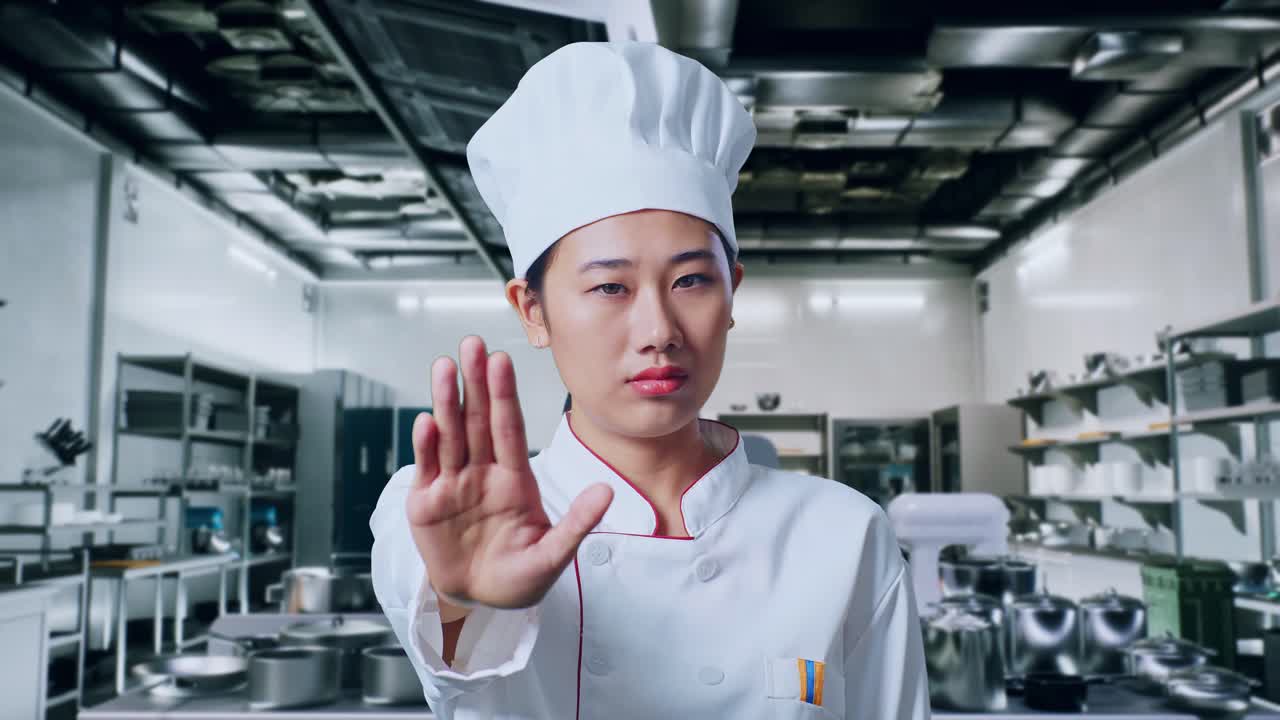 요리사는 무언가를 거부하고 있습니다.