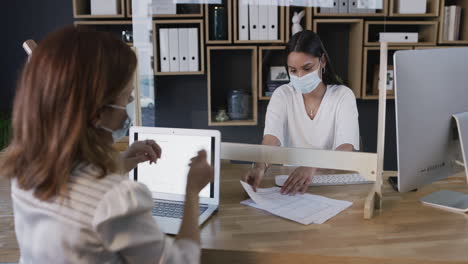 two young businesswomen having a meeting