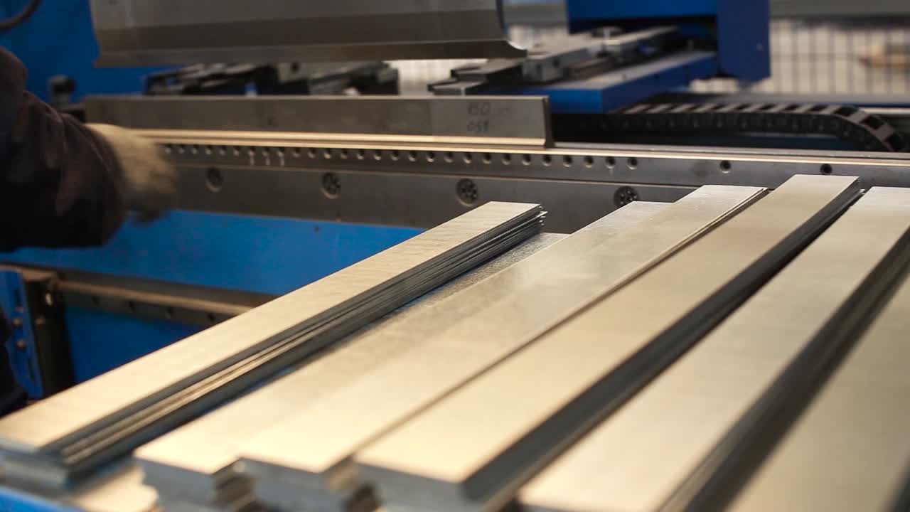 Metal Bending Process on a Press Brake