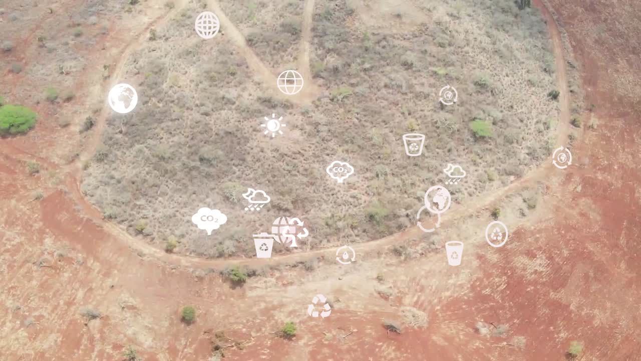 vista aérea futurista de drones de la cobertura forestal