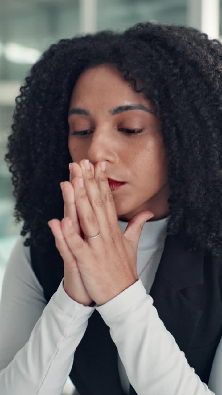 Woman Experiencing Stress and Anxiety in a Close-Up Shot