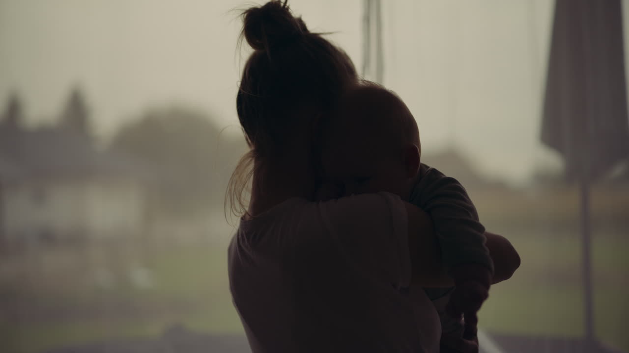 Mother and Baby Silhouette