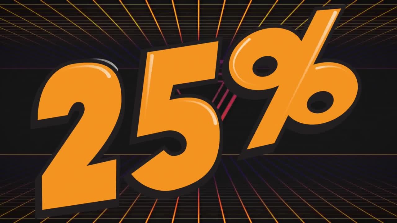 빨간색과  ⁇ 색 배경에 판매 텍스트의 애니메이션