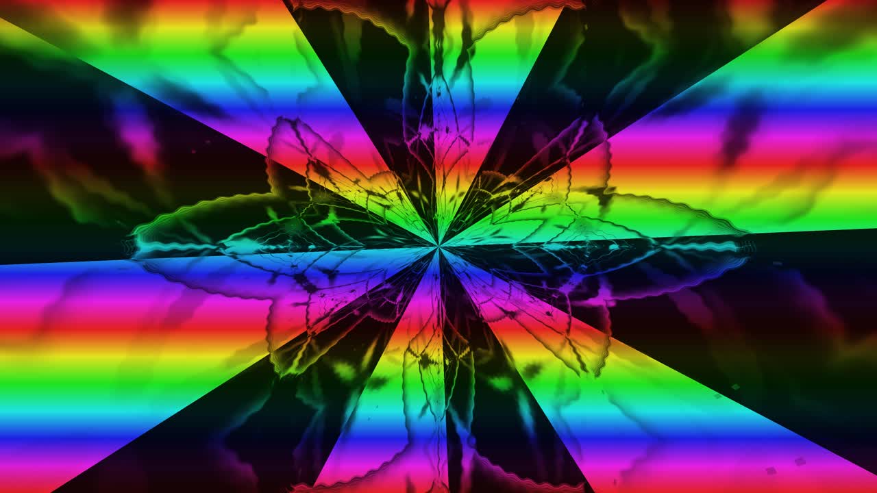 Un tunnel al neon appare vibrante di colori e motivi. Il tunnel cambia continuamente, affascinando gli spettatori a feste o eventi musicali con la sua energia e movimento