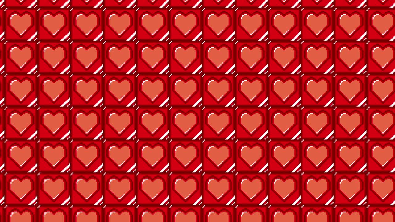Sfondo animato in loop con cuori pixelati per PC. 1080p (3).mp4