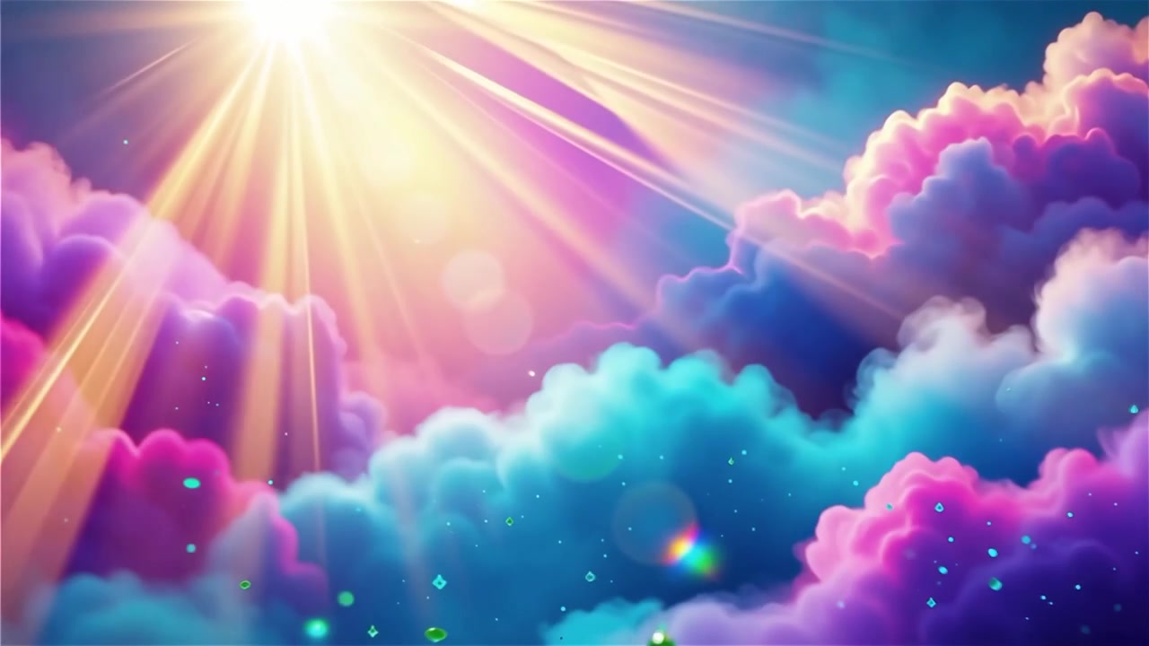 Christian Heavenly Light Worship Background