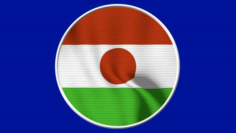 niger circular flag loop - realistic 4k flag waving in the wind