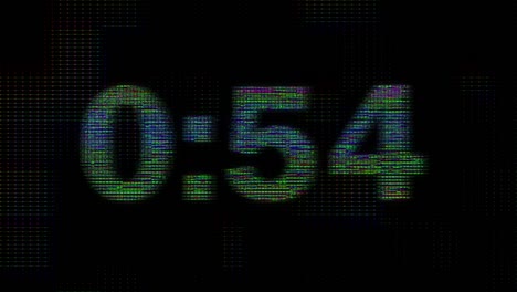 60 second glitch countdown in 4k